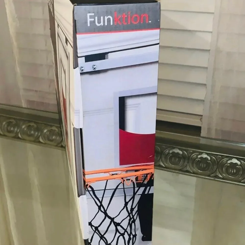 Deluxe Over The Door Basketball Hoop with BackBoard and Ball